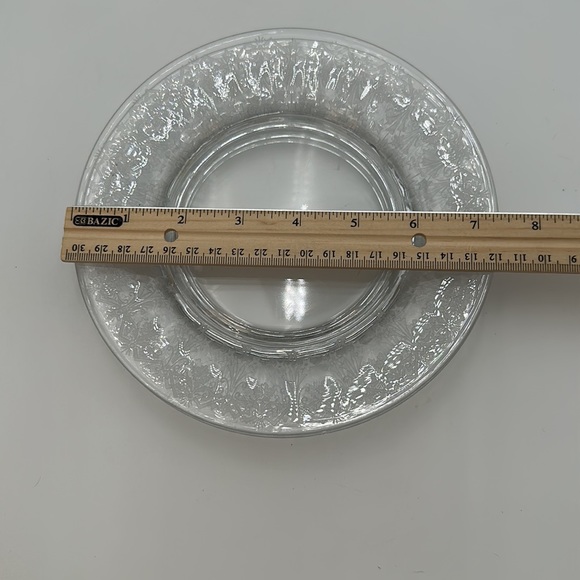 Vesta Clear Luncheon Plate by Glastonbury Lotus- set of 3 - Picture 15 of 16